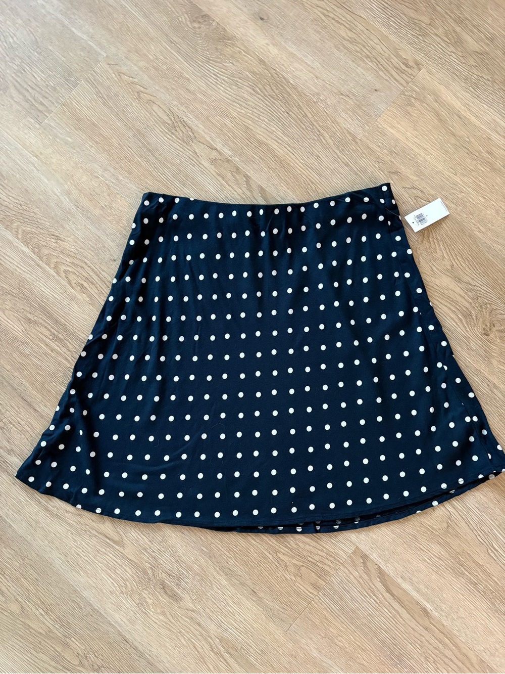 Old Navy Navy Skater Skirt Navy with White Polka Dots